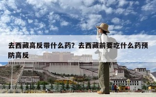 去西藏高反带什么药？去西藏前要吃什么药预防高反