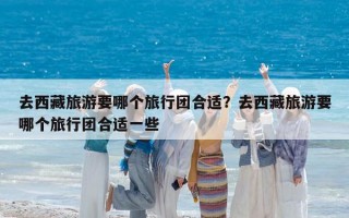 去西藏旅游要哪个旅行团合适？去西藏旅游要哪个旅行团合适一些
