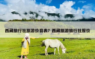 西藏旅行社旅游价目表？西藏旅游旅行社报价