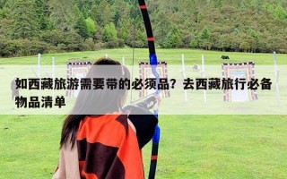 如西藏旅游需要带的必须品？去西藏旅行必备物品清单