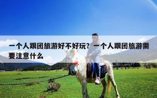 一个人跟团旅游好不好玩？一个人跟团旅游需要注意什么