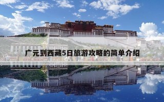 广元到西藏5日旅游攻略的简单介绍