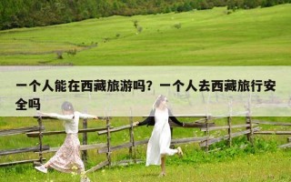 一个人能在西藏旅游吗？一个人去西藏旅行安全吗