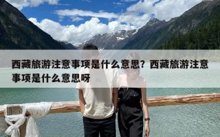 西藏旅游注意事项是什么意思？西藏旅游注意事项是什么意思呀