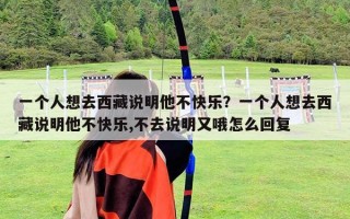 一个人想去西藏说明他不快乐？一个人想去西藏说明他不快乐,不去说明又哦怎么回复