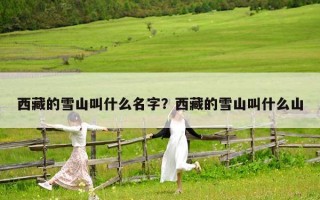 西藏的雪山叫什么名字？西藏的雪山叫什么山