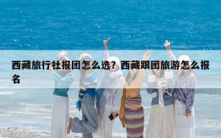 西藏旅行社报团怎么选？西藏跟团旅游怎么报名