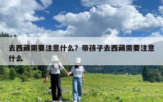 去西藏需要注意什么？带孩子去西藏需要注意什么