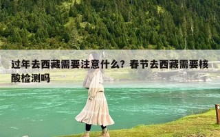 过年去西藏需要注意什么？春节去西藏需要核酸检测吗