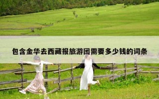 包含金华去西藏报旅游团需要多少钱的词条