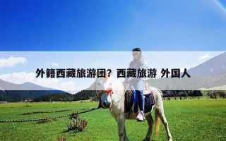 外籍西藏旅游团？西藏旅游 外国人