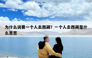 为什么说要一个人去西藏？一个人去西藏是什么意思