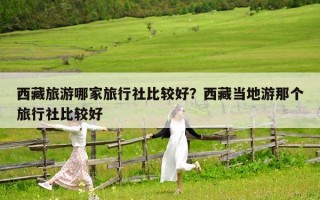 西藏旅游哪家旅行社比较好？西藏当地游那个旅行社比较好