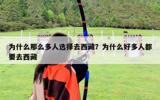 为什么那么多人选择去西藏？为什么好多人都要去西藏