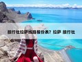 旅行社拉萨线路报价表？拉萨 旅行社