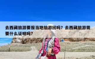 去西藏旅游要报当地旅游团吗？去西藏旅游需要什么证明吗?