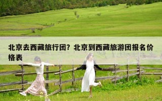 北京去西藏旅行团？北京到西藏旅游团报名价格表
