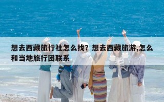 想去西藏旅行社怎么找？想去西藏旅游,怎么和当地旅行团联系