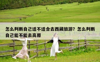 怎么判断自己适不适合去西藏旅游？怎么判断自己能不能去高原