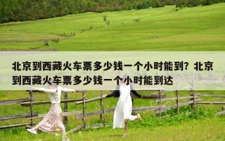 北京到西藏火车票多少钱一个小时能到？北京到西藏火车票多少钱一个小时能到达