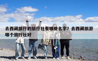 去西藏旅行的旅行社有哪些名字？去西藏旅游哪个旅行社好