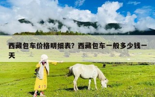 西藏包车价格明细表？西藏包车一般多少钱一天