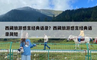 西藏旅游感言经典语录？西藏旅游感言经典语录简短