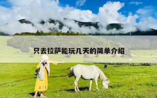 只去拉萨能玩几天的简单介绍