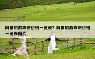 阿里旅游攻略价格一览表？阿里旅游攻略价格一览表图片