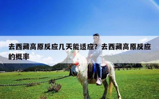 去西藏高原反应几天能适应？去西藏高原反应的概率