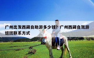 广州出发西藏自助游多少钱？广州西藏自驾游组团联系方式
