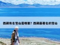 西藏有名雪山是哪里？西藏最著名的雪山
