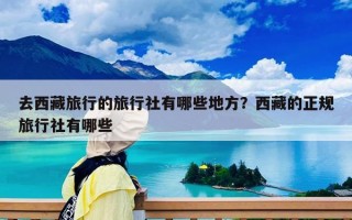 去西藏旅行的旅行社有哪些地方？西藏的正规旅行社有哪些